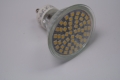 LED Spotlight 54 SMD LED 2W 180 Lumen mit Schutzglas warmweiss GU10 230V A++